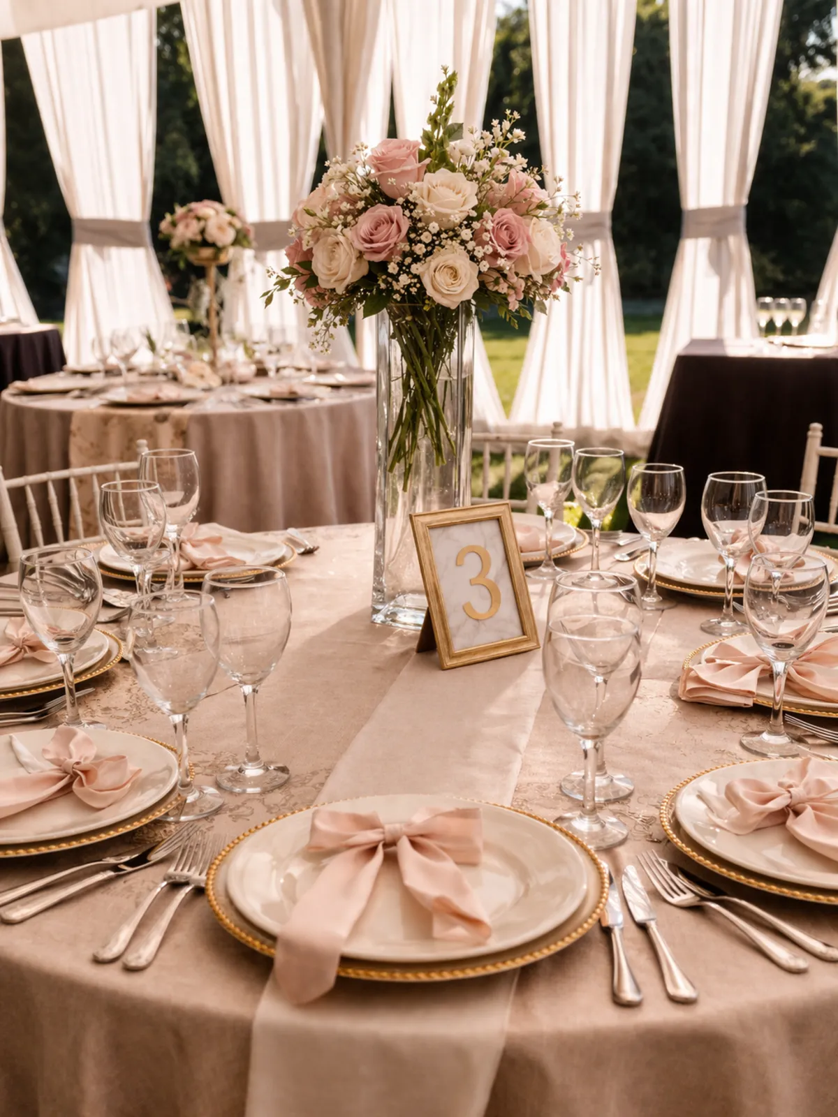 Mesa elegante de matrimonio