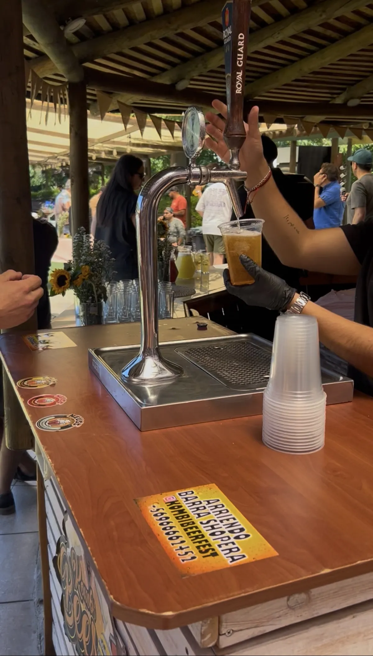 Barra de cerveza tirada